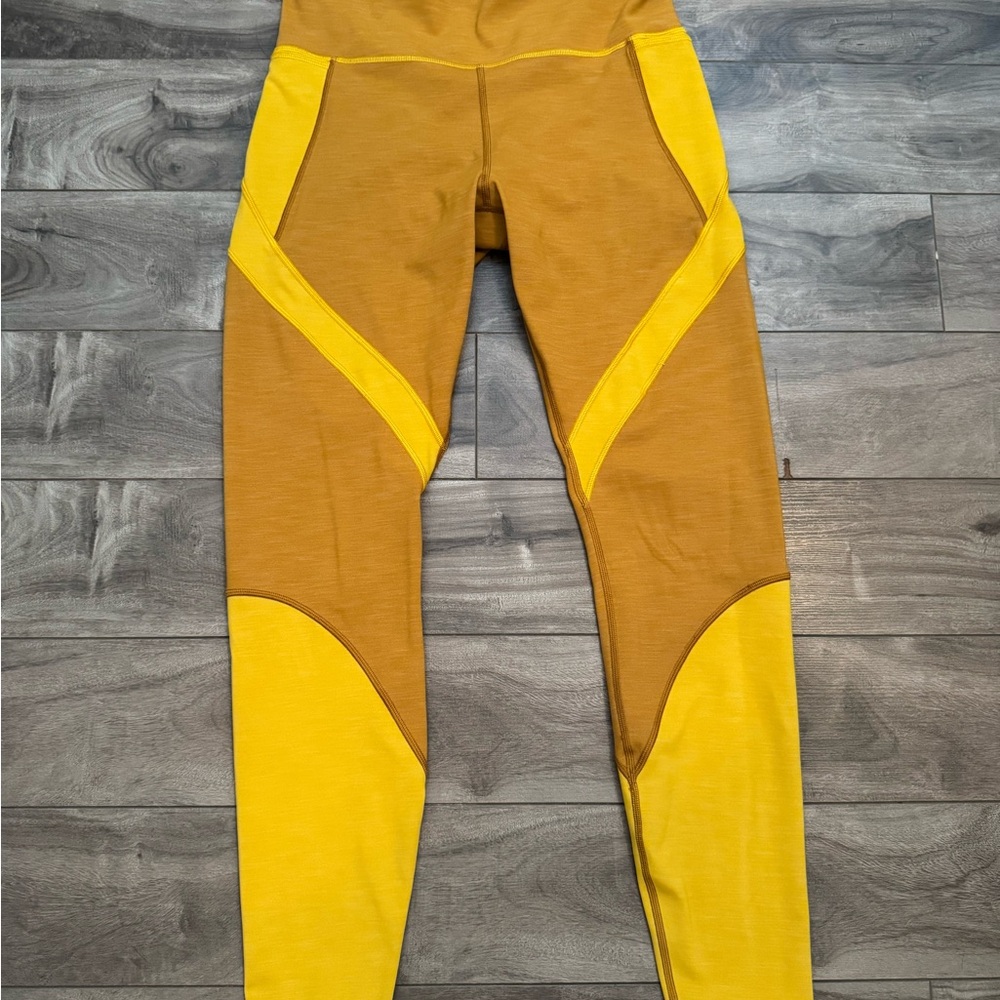 Lululemon Athletica Yellow and Brown Leggings